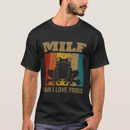 私は水陸両生のカエルが大好き Tシャツ (正面)