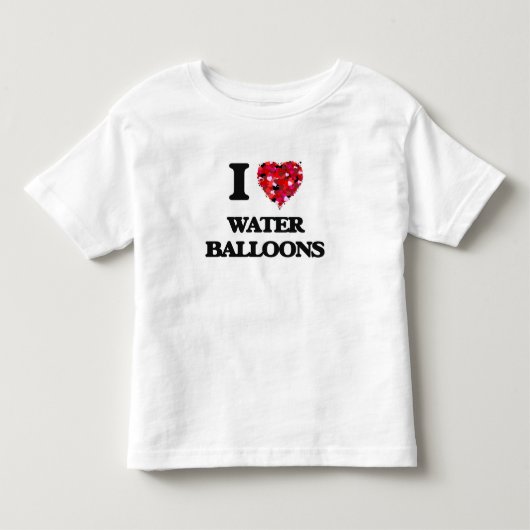私は水風船を愛します トドラーTシャツ (正面)