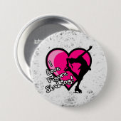 私は氷のフィギュアスケートボタンを、愛します 缶バッジ (正面&裏面)