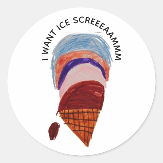 私は氷の叫び声が欲しい ラウンドシール (正面)