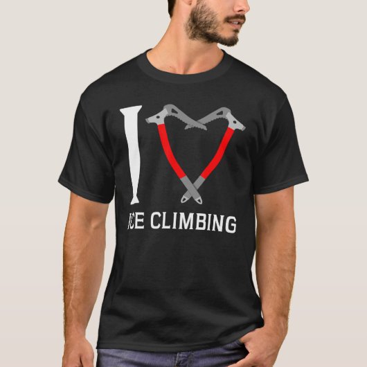 私は氷の登山氷登り氷の斧登山 Tシャツ (正面)