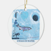 私は氷の魚釣りを愛します セラミックオーナメント (左)