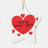 私は永久にそして常に愛します セラミックオーナメント (左)