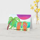 私は永久的な休暇に…あります カード (黄色い花)