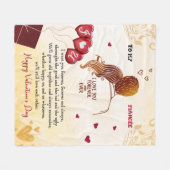 私は永遠にあなたを愛し続ける|ハッピーバレンタインデー フリースブランケット (正面(横))