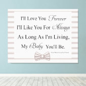 私は永遠にあなたを愛するベビー引用文キャンバス印刷 キャンバスプリント (インサイチュ (ウッドフロア))