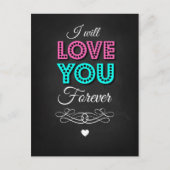 私は永遠にあなたを愛する ポストカード (正面)
