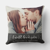 私は永遠にロマンチックなカップルを愛する クッション (裏面)