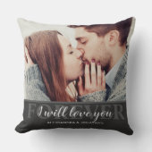 私は永遠にロマンチックなカップルを愛する クッション (正面)