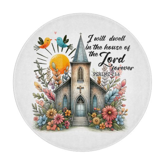 私は永遠に主の家に住む カッティングボード (正面)