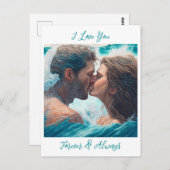 私は永遠に愛し、常にロマンチック ポストカード (正面/裏面)