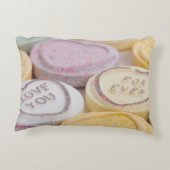 私は永遠に甘いキャンディバレンタインハート アクセントクッション (裏面)