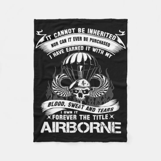 私は永遠に空挺軍レンジャーVeというタイトルを所有 フリースブランケット (正面)