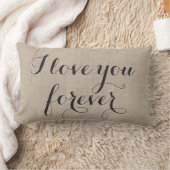 私は永遠に貴方を愛する黄麻布の枕 ランバークッション (ブランケット)