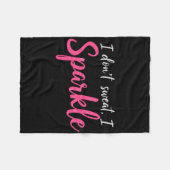 私は汗を流さないユーモアジおもしろいムティートレーニングジョークモト フリースブランケット (正面(横))