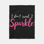 私は汗を流さないユーモアジおもしろいムティートレーニングジョークモト フリースブランケット (正面)