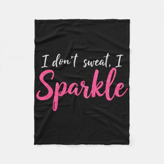 私は汗を流さないユーモアジおもしろいムティートレーニングジョークモト フリースブランケット (正面)