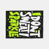 私は汗を流さないユーモアジおもしろいムティートレーニングジョークモト フリースブランケット (正面(横))