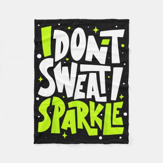 私は汗を流さないユーモアジおもしろいムティートレーニングジョークモト フリースブランケット (正面)