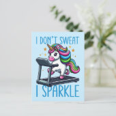 私は汗を流さない、私はあなたのトレーニングを輝かせる ポストカード (スタンド正面)