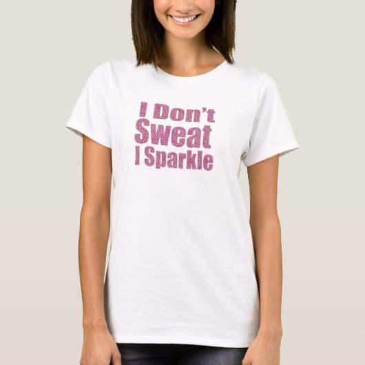 私は汗を流さない、私は輝くトレーニングタンク Tシャツ (正面)