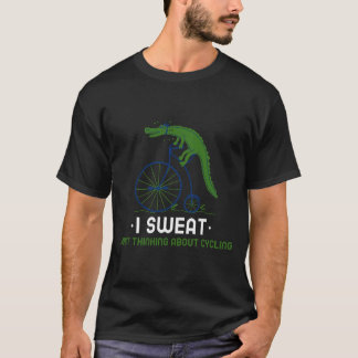 私は汗考えを流すサイクリング Tシャツ