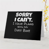 私は汚いバイクのギフトと一緒に予定がある カード (黄色い花)