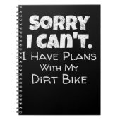 私は汚いバイクのギフトと一緒に予定がある ノートブック (正面)