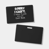 私は汚いバイクのギフトと一緒に予定がある バッジ (正面＆裏面)