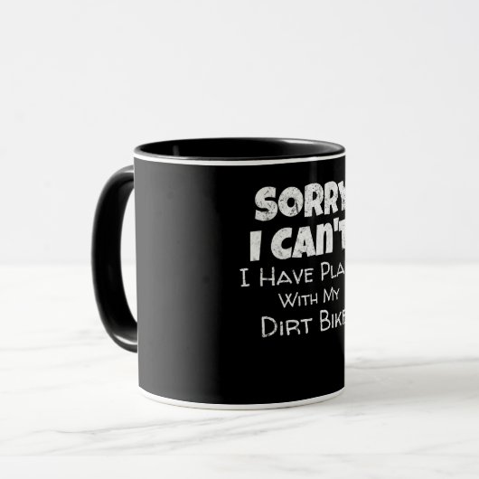 私は汚いバイクのギフトと一緒に予定がある マグカップ (正面左)