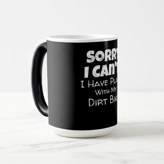 私は汚いバイクのギフトと一緒に予定がある モーフィングマグカップ (正面左)