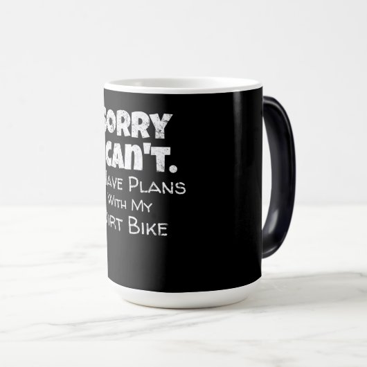 私は汚いバイクのギフトと一緒に予定がある モーフィングマグカップ (正面右)