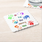 私は汚い方だ – ハンドプリ絵を描ント ペーパーコースター (アングル)