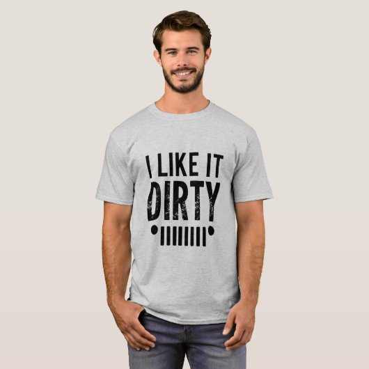 私は汚い、屋外、おもしろい諺、外出が好き Tシャツ (正面フル)