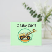 私は汚れTシャツとギフトが好き ポストカード (スタンド正面)