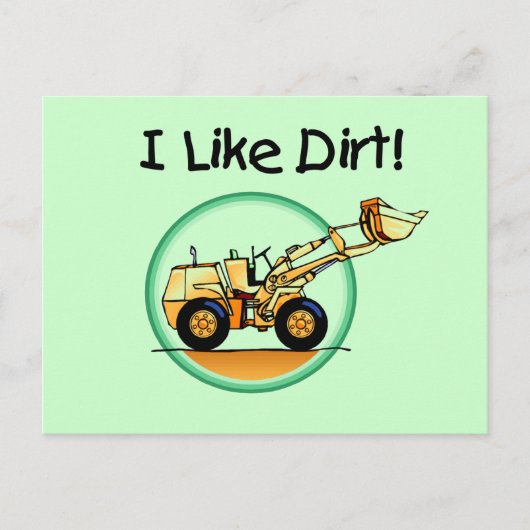 私は汚れTシャツとギフトが好き ポストカード (正面)