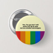 私は決してあなたのステレオタイプに沿いません 缶バッジ (正面&裏面)