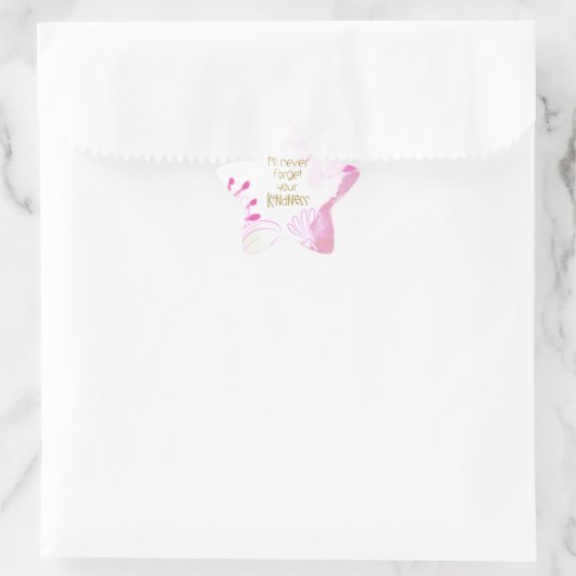 私は決してあなたの親切さを忘れません 星シール (バッグ)