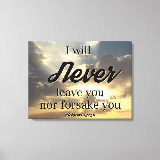 私は決してあなたを忘れないプリント キャンバスプリント (正面)