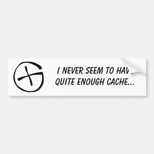 私は決してかなり十分な隠し場所を持たないようです バンパーステッカー (正面)