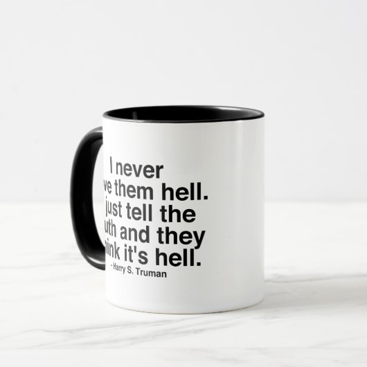 私は決してそれらに地獄の引用文のマグを与えません マグカップ (正面左)