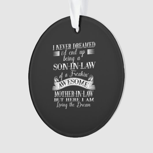 私は決して息子の夢を見たことがな素晴らしい オーナメント (正面)