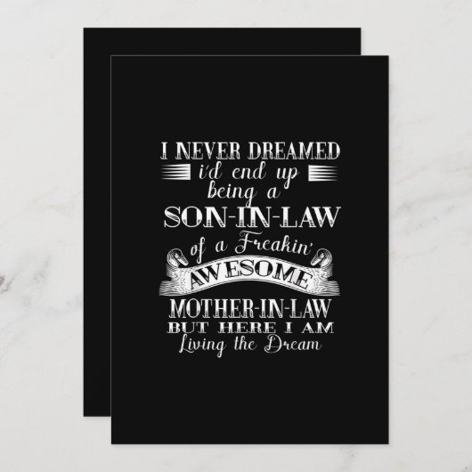 私は決して息子の夢を見たことがな素晴らしい シーズンカード (正面/裏面)