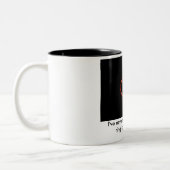 私は決して死の赤いリングや輪を得たありませんことは ツートーンマグカップ (左)