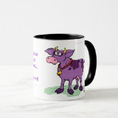私は決して紫色牛を見たありませんことは マグカップ (正面右)