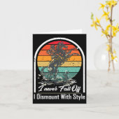 私は決して落馬しない 私はスタイリッシュに降りる 馬好き カード (黄色い花)