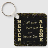 私は決して離れあなたを忘れないKJV聖なる書物、 経典 キーホルダー (正面)