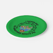 私は決して…別のミンスパイ（緑）へ ペーパープレート (アングル)