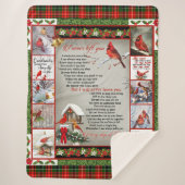 私は決し離れてお前はクリスマス（鳥）ショウジョウコウカンチョウキルト毛布 シェルパブランケット (正面)