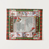 私は決し離れてお前はクリスマス（鳥）ショウジョウコウカンチョウキルト タペストリー (正面(横))